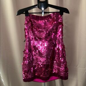 Retrofete Hot Pink Sequin Dress
